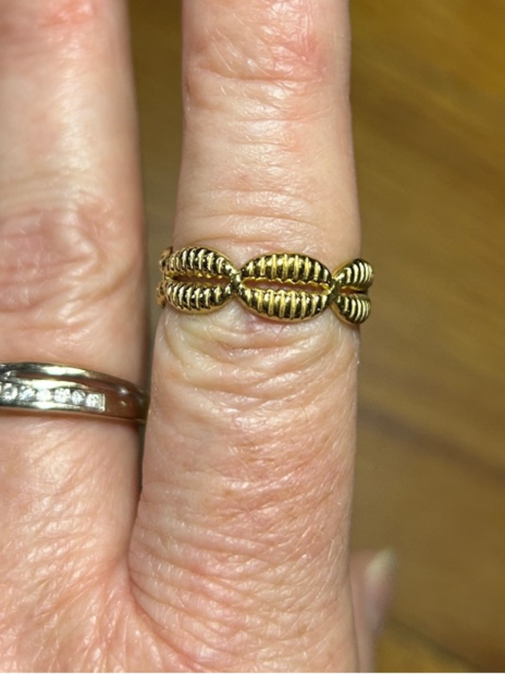 3/$25 Gold Cowrie Shell Ring